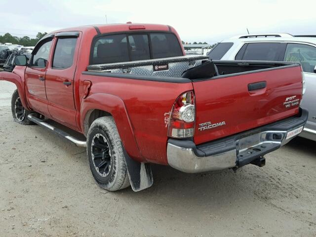 3TMJU4GN6AM100734 - 2010 TOYOTA TACOMA DOU RED photo 3