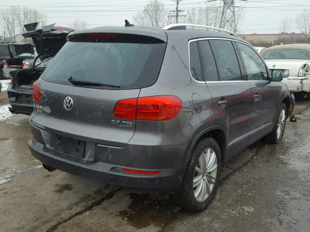 WVGBV7AX4CW003334 - 2012 VOLKSWAGEN TIGUAN S GRAY photo 4