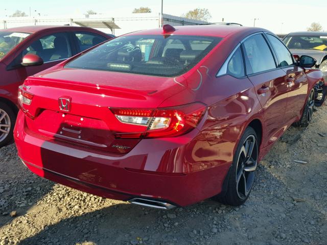 1HGCV1F33JA031665 - 2018 HONDA ACCORD SPO RED photo 4