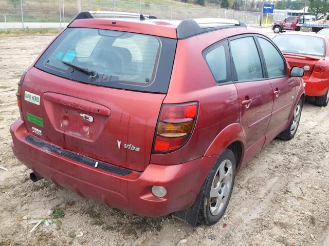 5Y2SL63825Z433391 - 2005 PONTIAC VIBE BURGUNDY photo 4