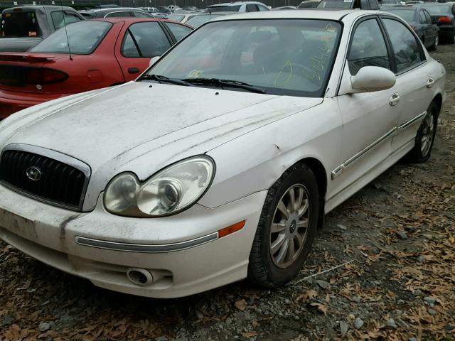 KMHWF35H33A884504 - 2003 HYUNDAI SONATA GLS WHITE photo 2