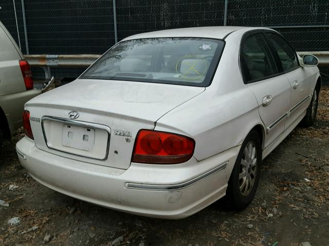 KMHWF35H33A884504 - 2003 HYUNDAI SONATA GLS WHITE photo 4