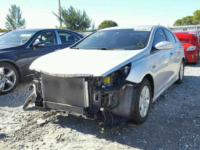 KMHEC4A41CA044086 - 2012 HYUNDAI SONATA HYB SILVER photo 2