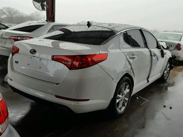 5XXGN4A73DG144908 - 2013 KIA OPTIMA EX WHITE photo 4