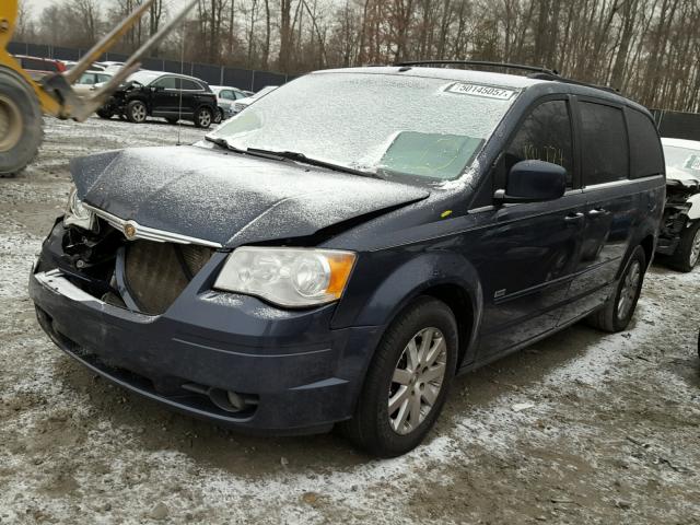 2A8HR54P38R664218 - 2008 CHRYSLER TOWN & COU BLACK photo 2