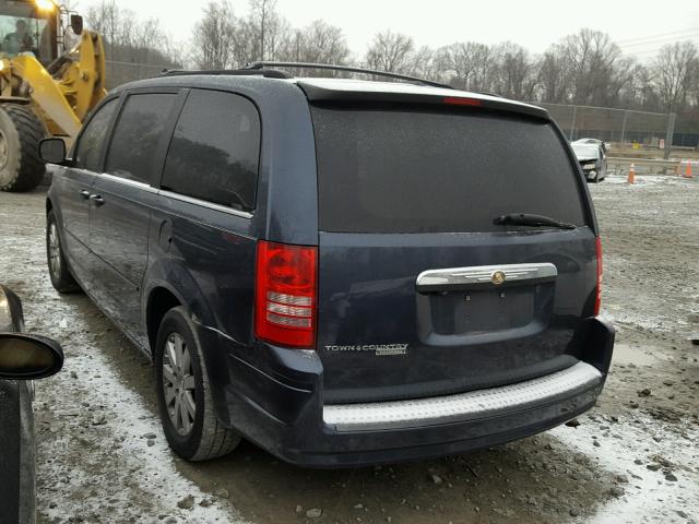 2A8HR54P38R664218 - 2008 CHRYSLER TOWN & COU BLACK photo 3