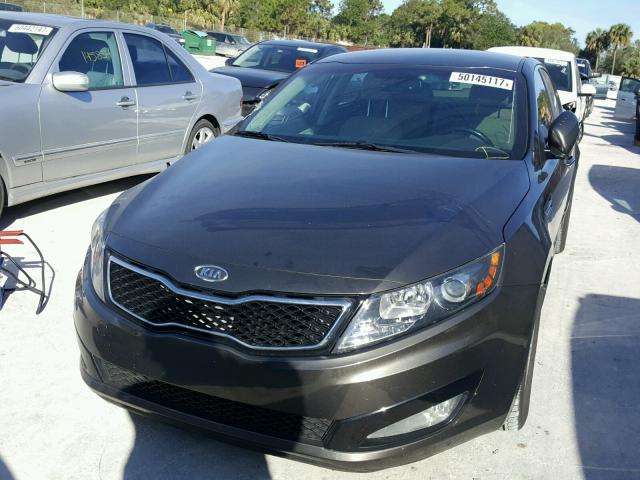 KNAGN4A61B5141480 - 2011 KIA OPTIMA EX GRAY photo 9