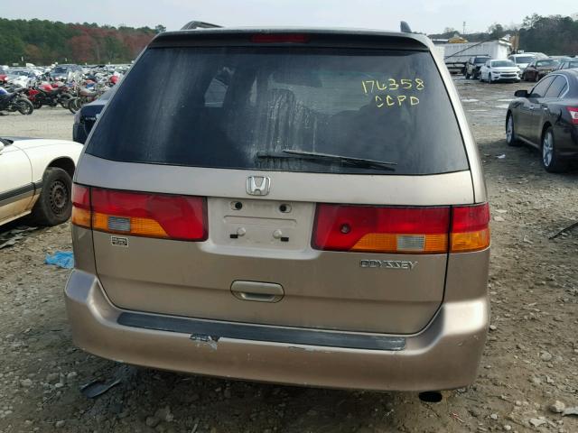 5FNRL18004B068167 - 2004 HONDA ODYSSEY EX TAN photo 9