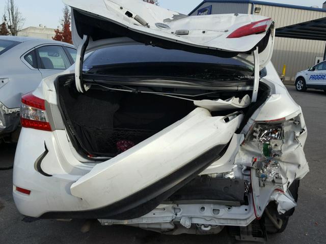 3N1AB7APXFY319278 - 2015 NISSAN SENTRA S WHITE photo 9