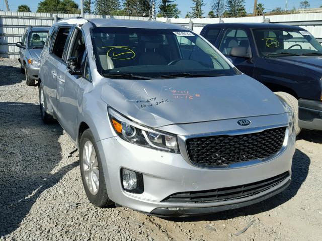 KNDMC5C16G6107491 - 2016 KIA SEDONA EX SILVER photo 1