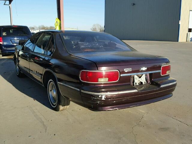 1G1BL52W0TR115060 - 1996 CHEVROLET CAPRICE CL MAROON photo 3