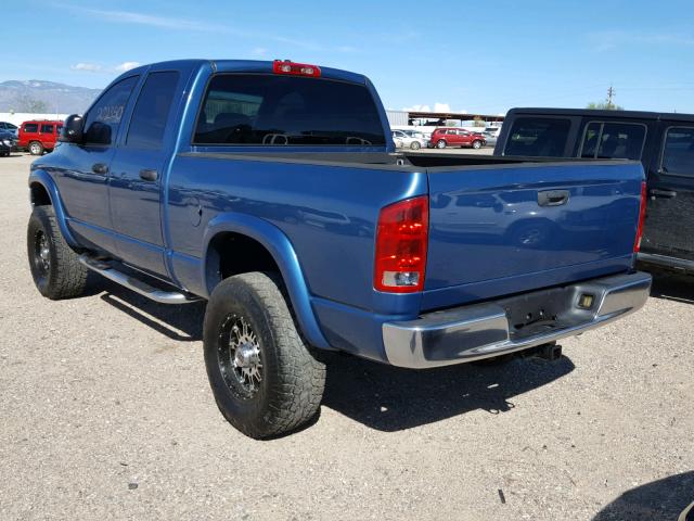 3D7KU28C64G193091 - 2004 DODGE RAM 2500 S ლურჯი ფოტო 3