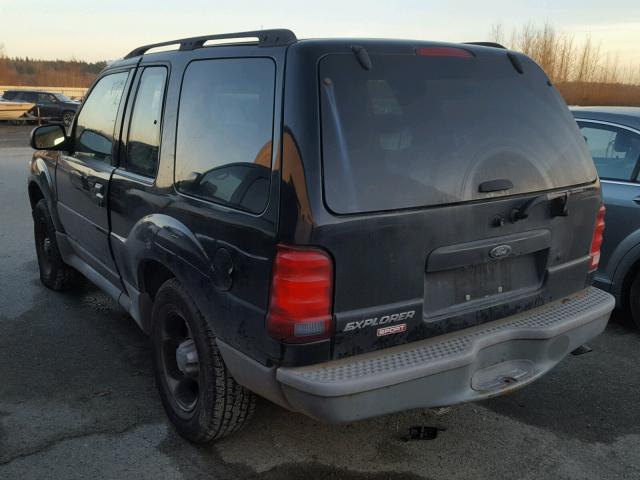 1FMYU70E22UB97157 - 2002 FORD EXPLORER S BLACK photo 3