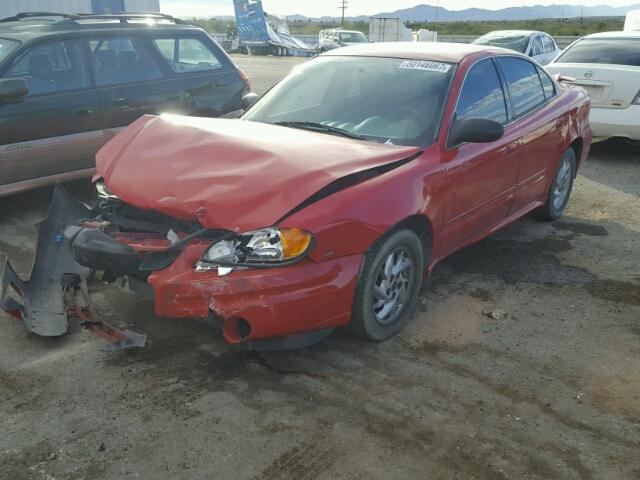 1G2NF52E34M541413 - 2004 PONTIAC GRAND AM S RED photo 2