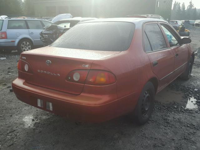 1NXBR12E81Z541123 - 2001 TOYOTA COROLLA CE RED photo 4