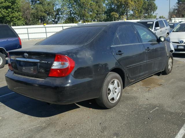 4T1BE32K03U199960 - 2003 TOYOTA CAMRY LE BLACK photo 4