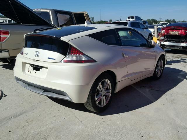 JHMZF1D63BS014653 - 2011 HONDA CR-Z EX WHITE photo 4