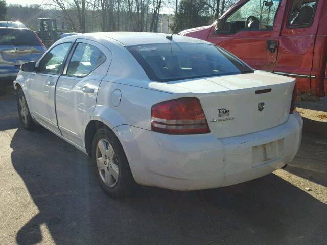 1B3LC46K58N149556 - 2008 DODGE AVENGER SE WHITE photo 3