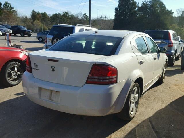 1B3LC46K58N149556 - 2008 DODGE AVENGER SE WHITE photo 4