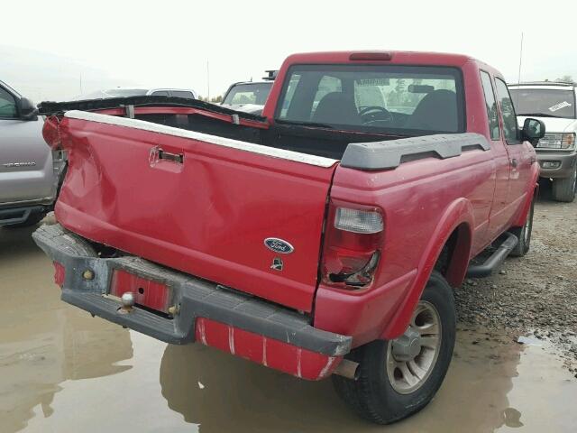 1FTYR14V12PB38225 - 2002 FORD RANGER SUP RED photo 4