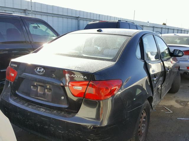 KMHDU46DX8U276869 - 2008 HYUNDAI ELANTRA GL BLACK photo 4