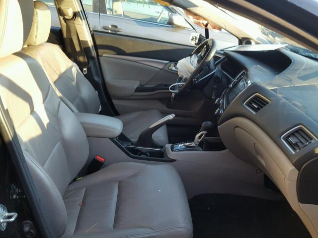19XFB2F98EE044980 - 2014 HONDA CIVIC EXL BLACK photo 5