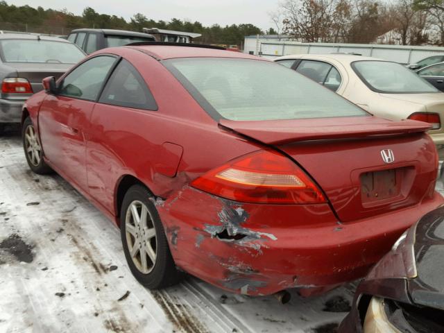 1HGCM82623A005573 - 2003 HONDA ACCORD EX RED photo 3