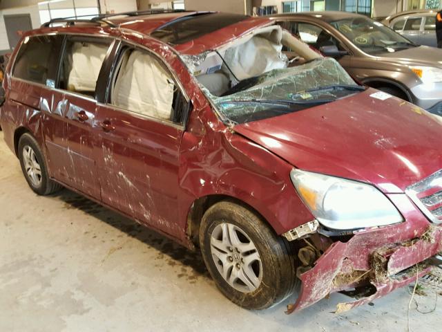 5FNRL38656B419142 - 2006 HONDA ODYSSEY EX BURGUNDY photo 9