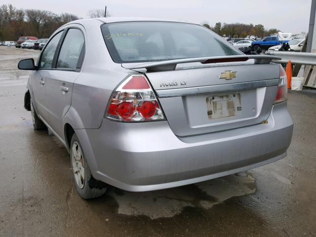KL1TD56EX9B635365 - 2009 CHEVROLET AVEO LS SILVER photo 3