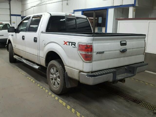 1FTFW1ET2CFB38643 - 2012 FORD F150 SUPER WHITE photo 3