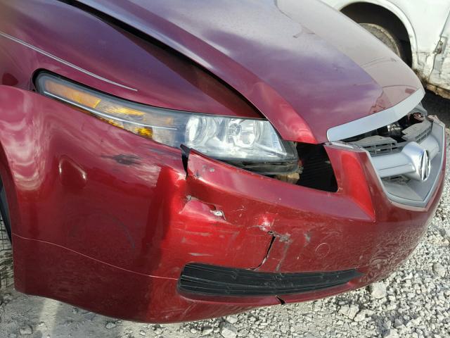 19UUA66284A029192 - 2004 ACURA TL RED photo 9