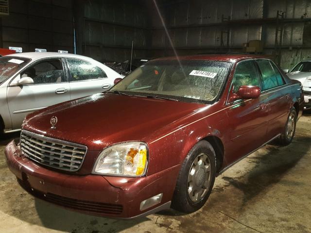 1G6KD54Y41U206980 - 2001 CADILLAC DEVILLE RED photo 2