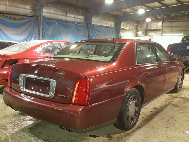 1G6KD54Y41U206980 - 2001 CADILLAC DEVILLE RED photo 4