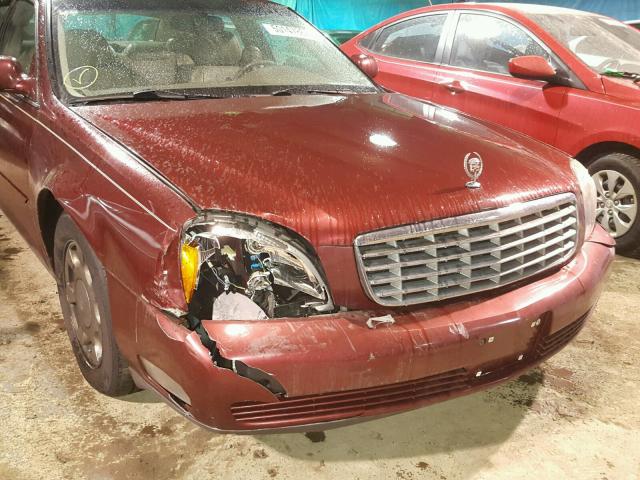 1G6KD54Y41U206980 - 2001 CADILLAC DEVILLE RED photo 9