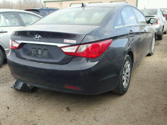 5NPEB4AC8BH098734 - 2011 HYUNDAI SONATA GLS BLACK photo 4