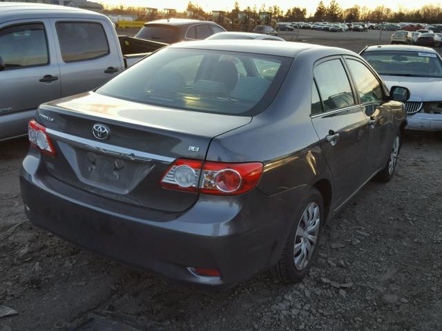 2T1BU4EE1DC063371 - 2013 TOYOTA COROLLA BA GRAY photo 4