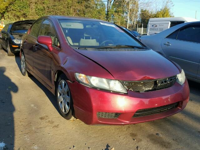 2HGFA1F52AH546796 - 2010 HONDA CIVIC LX MAROON photo 1