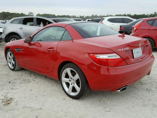 WDDPK4HA0FF099850 - 2015 MERCEDES-BENZ SLK 250 RED photo 3