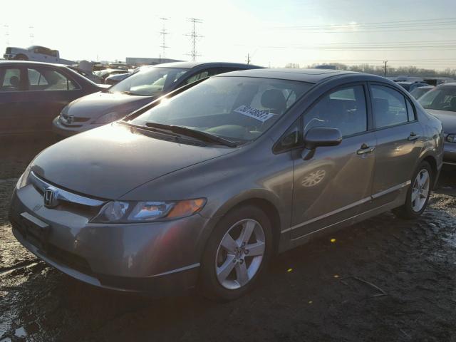 1HGFA16817L074550 - 2007 HONDA CIVIC EX GRAY photo 2