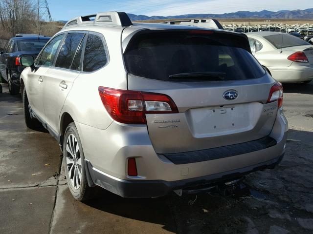 4S4BSEJC3F3309425 - 2015 SUBARU OUTBACK 3. SILVER photo 3