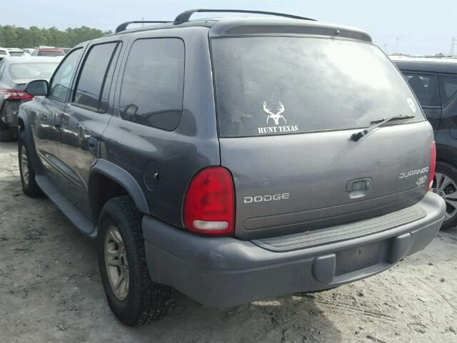 1D4HS38N13F569376 - 2003 DODGE DURANGO SP GRAY photo 3