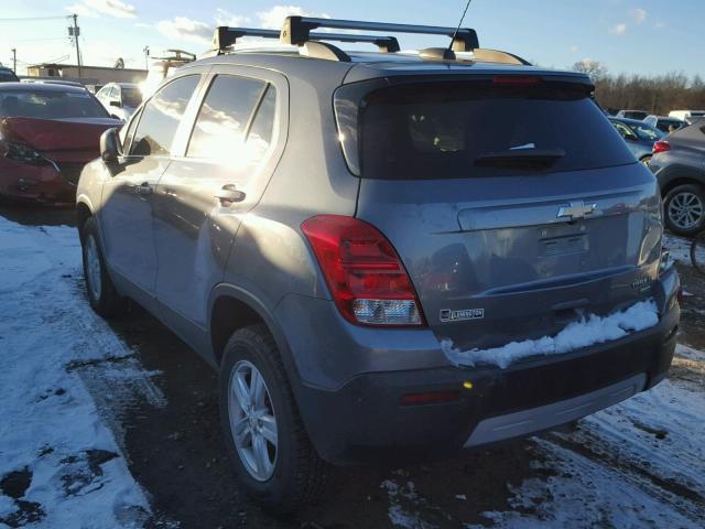 KL7CJRSB6FB136012 - 2015 CHEVROLET TRAX 1LT GRAY photo 3