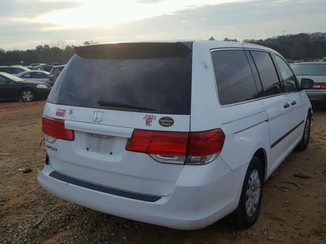 5FNRL38278B061302 - 2008 HONDA ODYSSEY LX WHITE photo 4