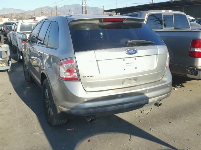 2FMDK38C18BB05390 - 2008 FORD EDGE SEL GRAY photo 3