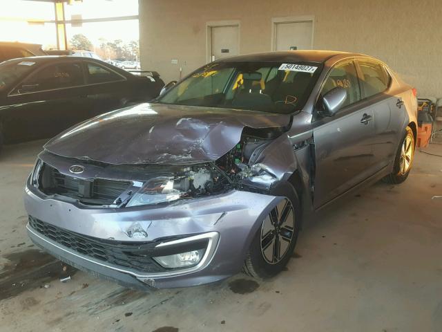 KNAGM4AD7B5008014 - 2011 KIA OPTIMA HYB BLUE photo 2