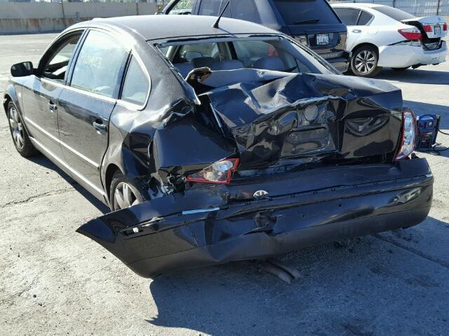 WVWRH63B53P259692 - 2003 VOLKSWAGEN PASSAT GLX BLACK photo 9