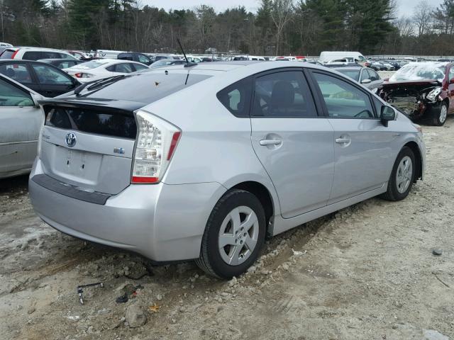 JTDKN3DUXA0067067 - 2010 TOYOTA PRIUS SILVER photo 4