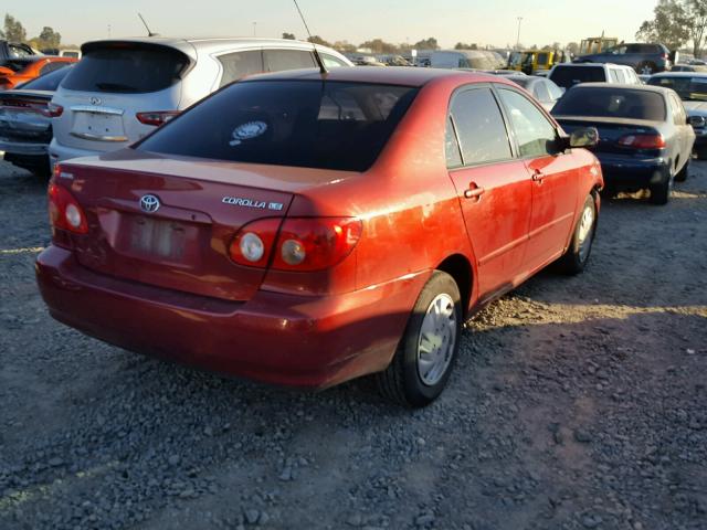 JTDBR32E960073708 - 2006 TOYOTA COROLLA CE RED photo 4