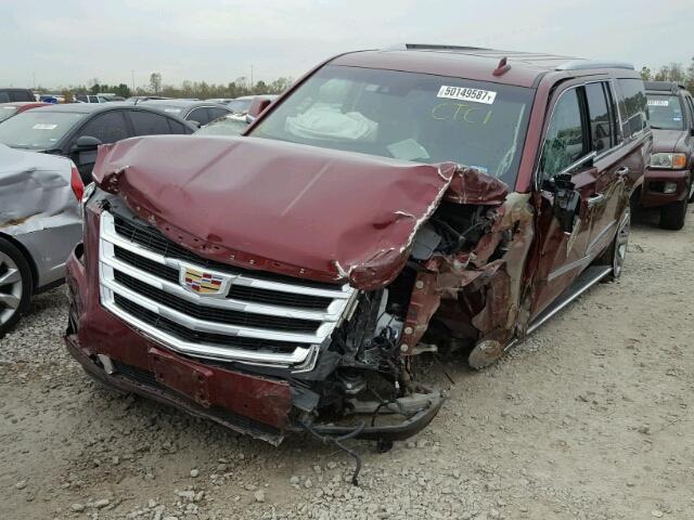 1GYS3JKJ2GR272691 - 2016 CADILLAC ESCALADE E RED photo 2