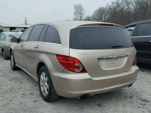 4JGCB22E07A054300 - 2007 MERCEDES-BENZ R 320 CDI BEIGE photo 3